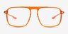Zip Crystal Orange AcetateEyeglass Frames from EyeBuyDirect, Front View