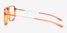 Zip Crystal Orange AcetateEyeglass Frames from EyeBuyDirect, Side View