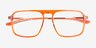 Zip Crystal Orange AcetateEyeglass Frames from EyeBuyDirect, Closed View