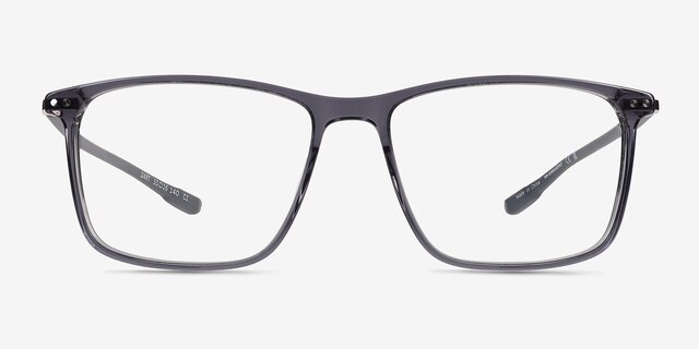 Dart Fade Crystal Gray AcetateEyeglass Frames from EyeBuyDirect, Front View