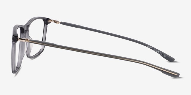 Dart Fade Crystal Gray AcetateEyeglass Frames from EyeBuyDirect, Side View