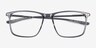 Dart Fade Crystal Gray AcetateEyeglass Frames from EyeBuyDirect, Closed View