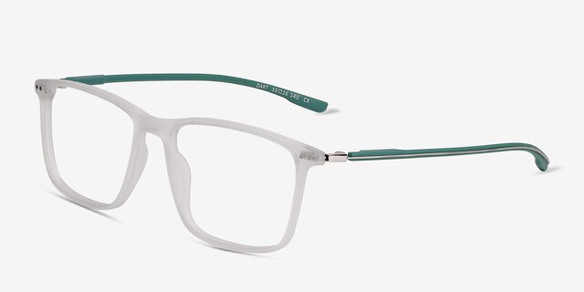 Dart Matt Crystal AcetateEyeglass Frames from EyeBuyDirect, Angle View