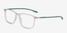 Dart Matt Crystal AcetateEyeglass Frames from EyeBuyDirect, Angle View