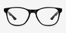 Fortitude Solid Black AcetateEyeglass Frames from EyeBuyDirect, Front View