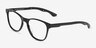 Fortitude Solid Black AcetateEyeglass Frames from EyeBuyDirect, Angle View