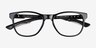 Fortitude Solid Black AcetateEyeglass Frames from EyeBuyDirect, Closed View
