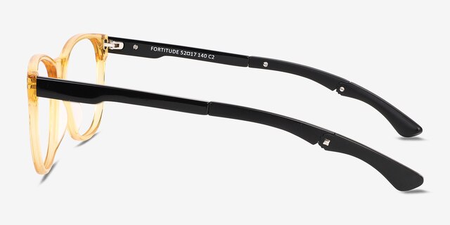 Fortitude Crystal Yellow AcetateEyeglass Frames from EyeBuyDirect, Side View