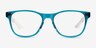 Fortitude Crystal Blue Green AcétateMontures de lunettes de vue d'EyeBuyDirect, Vue de Face