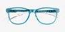 Fortitude Crystal Blue Green AcétateMontures de lunettes de vue d'EyeBuyDirect, Vue Rapprochée