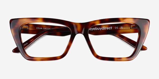 Celia Tortoise AcetateEyeglass Frames from EyeBuyDirect, Closed View