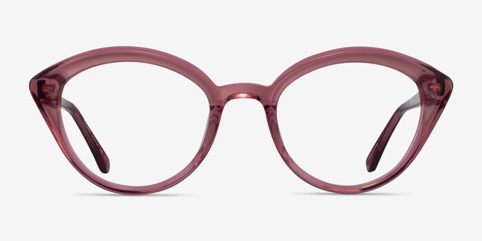 Cherry Crystal Pink Acetate Eyeglass Frames from EyeBuyDirect