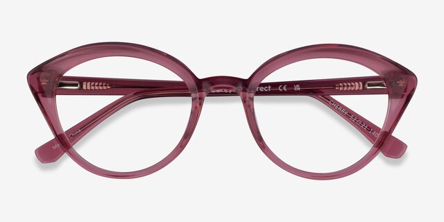 Cherry Crystal Pink AcetateEyeglass Frames from EyeBuyDirect, Closed View