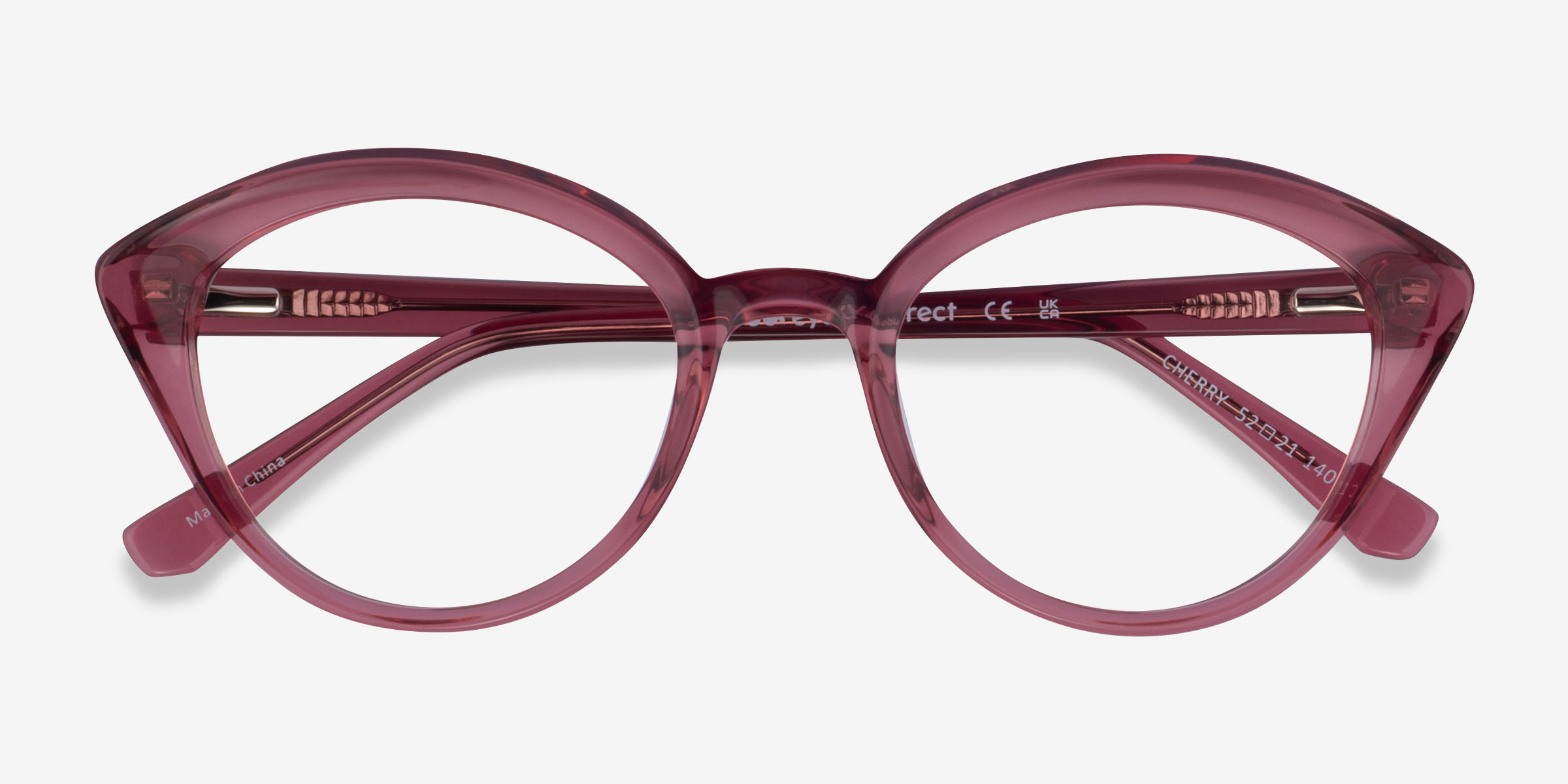 Cherry Cat Eye Crystal Pink Glasses for Women | Eyebuydirect