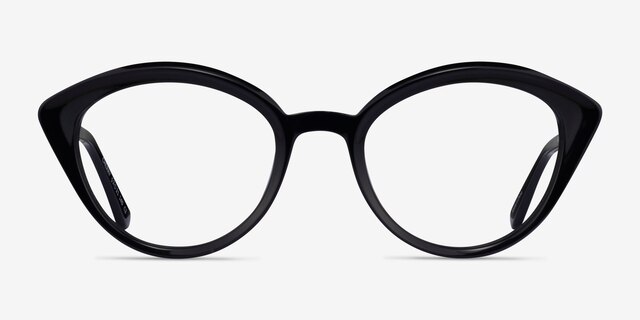 Cherry Black AcetateEyeglass Frames from EyeBuyDirect, Front View