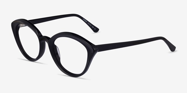 Cherry Black AcetateEyeglass Frames from EyeBuyDirect, Angle View