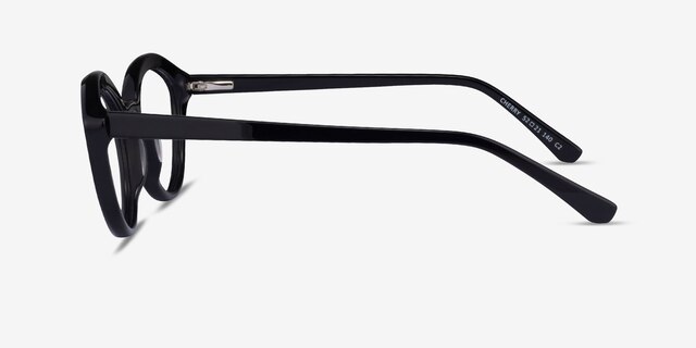 Cherry Black AcetateEyeglass Frames from EyeBuyDirect, Side View