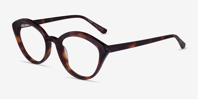 Cherry Shiny Tortoise AcetateEyeglass Frames from EyeBuyDirect, Angle View
