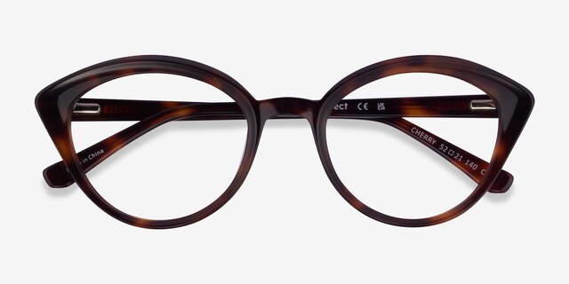 Cherry Shiny Tortoise AcetateEyeglass Frames from EyeBuyDirect, Closed View