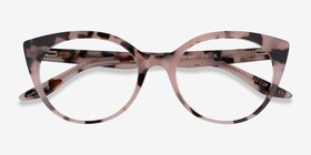 Leilani Pink Tortoise Acétate Montures de lunettes de vue d'EyeBuyDirect, Vue Rapprochée