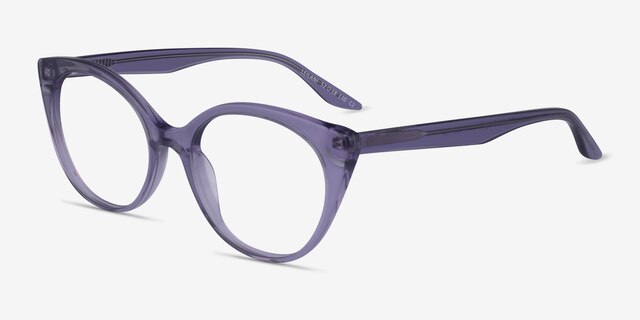 Leilani Clear Purple AcetateEyeglass Frames from EyeBuyDirect, Angle View