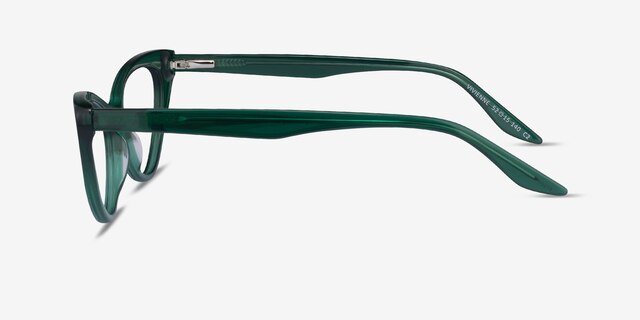 Vivienne Crystal Green AcetateEyeglass Frames from EyeBuyDirect, Side View