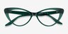 Vivienne Crystal Green AcetateEyeglass Frames from EyeBuyDirect, Closed View