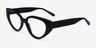 Lexie Shiny Black AcetateEyeglass Frames from EyeBuyDirect, Angle View
