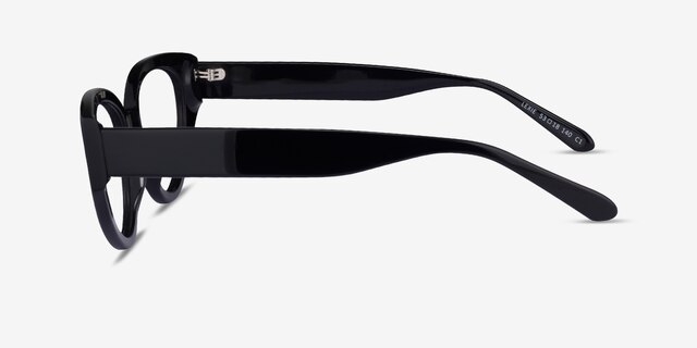 Lexie Shiny Black AcetateEyeglass Frames from EyeBuyDirect, Side View