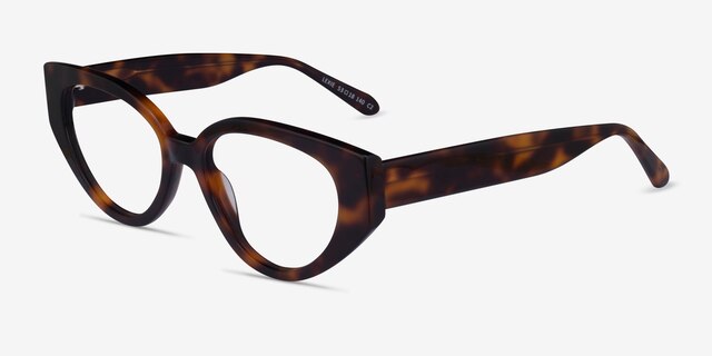 Lexie Shiny Tortoise AcetateEyeglass Frames from EyeBuyDirect, Angle View