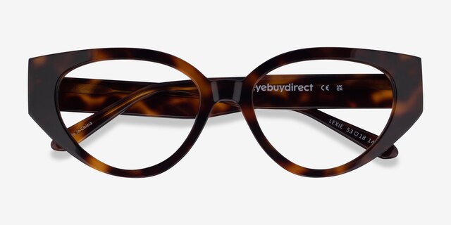 Lexie Shiny Tortoise AcetateEyeglass Frames from EyeBuyDirect, Closed View
