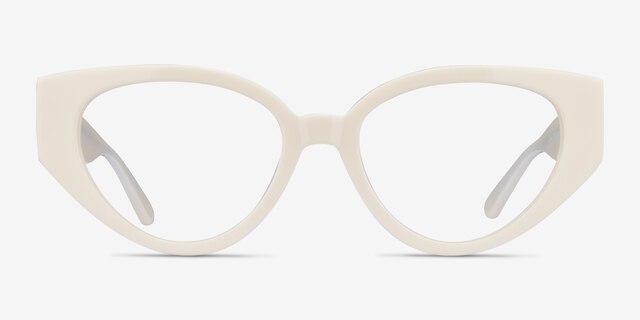 Lexie White AcetateEyeglass Frames from EyeBuyDirect, Front View