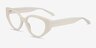 Lexie White AcetateEyeglass Frames from EyeBuyDirect, Angle View