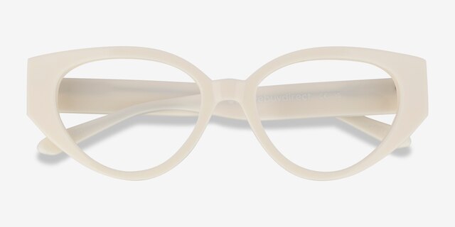 Lexie White AcetateEyeglass Frames from EyeBuyDirect, Closed View
