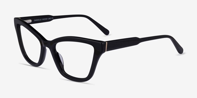 Danielle Black AcetateEyeglass Frames from EyeBuyDirect, Angle View