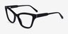 Danielle Black AcetateEyeglass Frames from EyeBuyDirect, Angle View