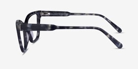 Danielle Gray Tortoise Acétate Montures de lunettes de vue d'EyeBuyDirect, Vue de Côté