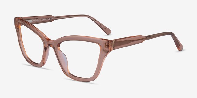 Danielle Champagne AcetateEyeglass Frames from EyeBuyDirect, Angle View
