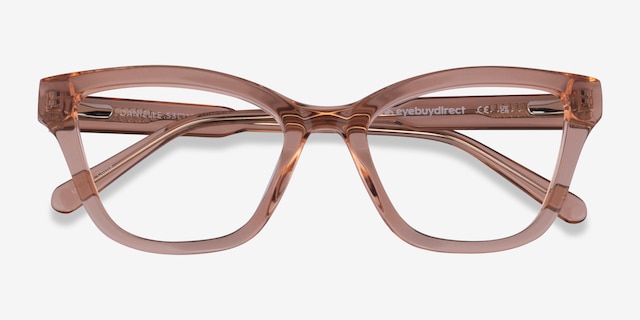 Danielle Champagne AcetateEyeglass Frames from EyeBuyDirect, Closed View