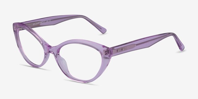 Melanie Light Purple AcetateEyeglass Frames from EyeBuyDirect, Angle View