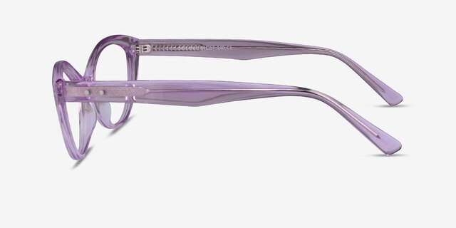 Melanie Light Purple AcetateEyeglass Frames from EyeBuyDirect, Side View