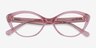 Melanie Crystal Pink AcetateEyeglass Frames from EyeBuyDirect, Closed View
