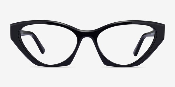 Angelina Noir Acétate Montures de lunettes de vue