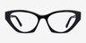 Angelina Black AcetateEyeglass Frames from EyeBuyDirect, Front View
