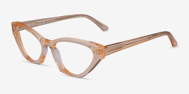 Angelina Crystal Melon AcetateEyeglass Frames from EyeBuyDirect, Angle View