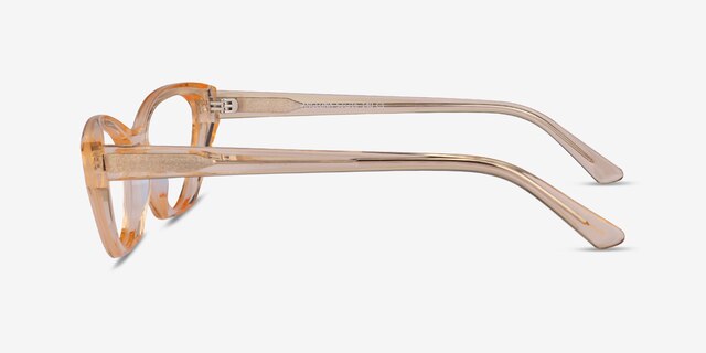 Angelina Crystal Melon AcetateEyeglass Frames from EyeBuyDirect, Side View