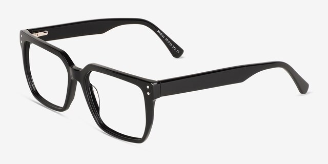 Briggs Black AcetateEyeglass Frames from EyeBuyDirect, Angle View