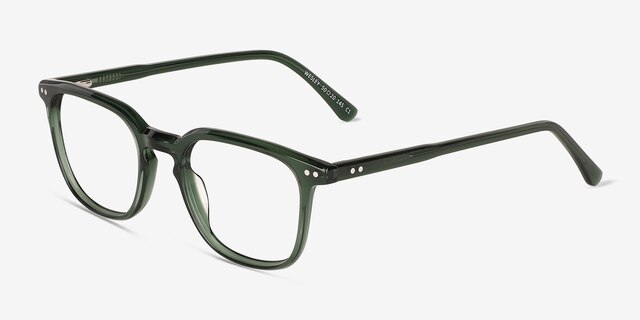 Wesley Green AcetateEyeglass Frames from EyeBuyDirect, Angle View