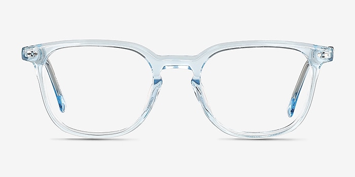 Wesley Clear Blue Acetate Eyeglass Frames from EyeBuyDirect