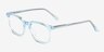 Wesley Clear Blue AcetateEyeglass Frames from EyeBuyDirect, Angle View